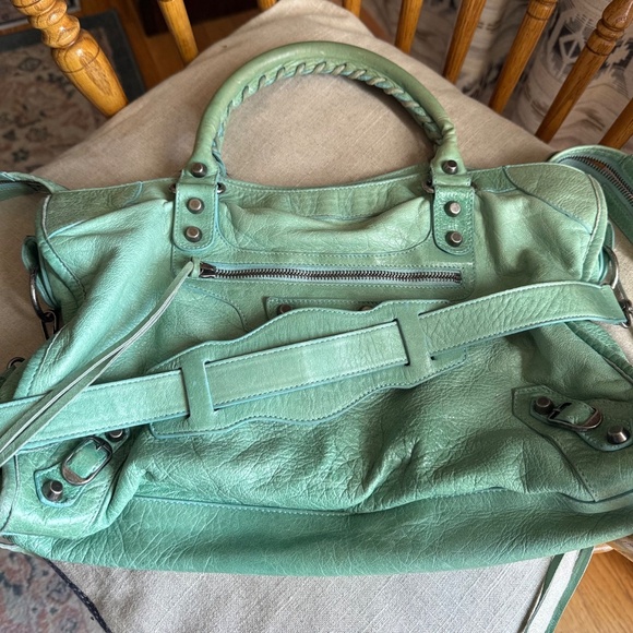 BALENCIAGA S/S 2004 City Bag, Seafoam, Chevre Leather/Pewter HW - Rare, HTF! - Picture 11 of 16